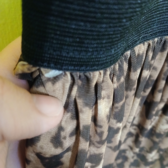 Metro Wear Brown Leopard Maxi Skirt - Picture 6 of 10